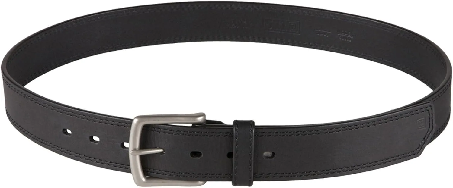 5.11 Tactical Men's 1.5-Inch Full Grain Matte Leather Arc Belt, Ergonomic Curve, Style 59493