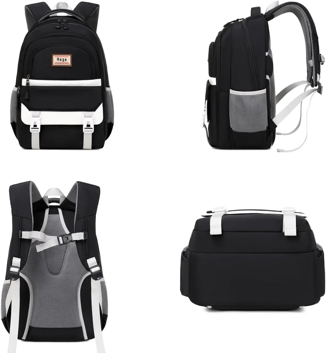 Asge Kids Backpacks for Girls School Book Bags for Teens Boys with Laptop Compartment - Ergonomic Design