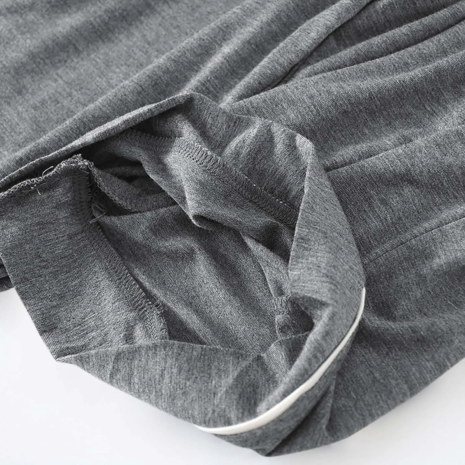 Cambkatl Men's Comfy Modal Cropped Lounge Pants Elastic Waist Loose Drawstring Pjs Bottoms Summer Thin Sleepwear