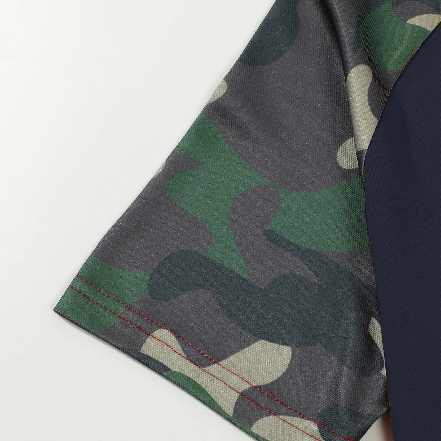 Camouflage Polo T Shirts for Men Slim Fit Raglan Short Sleeve Half Button Tactical Golf Shirts Tennis Muscle Shirt