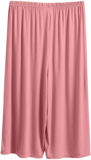 Capris Lounge Pants for Women Soft Modal Comfy Summer Pajamas Loose Elastic Waist Pj Bottoms Cropped Sleepwear Trousers