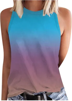 Comfy Beach Camis for Women Sleeveless Shirt Quick-Dry Lightweight Y2K Tank Top Vacation Sport Blouses