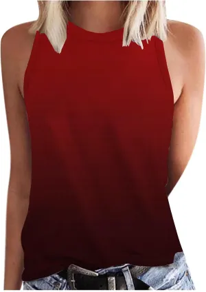 Comfy Beach Camis for Women Sleeveless Shirt Quick-Dry Lightweight Y2K Tank Top Vacation Sport Blouses
