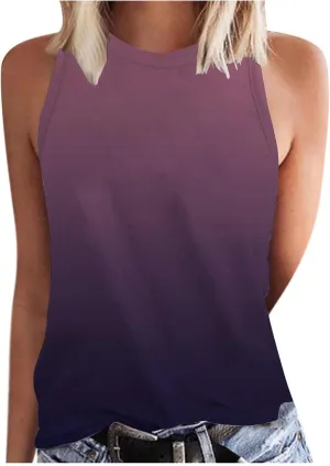 Comfy Beach Camis for Women Sleeveless Shirt Quick-Dry Lightweight Y2K Tank Top Vacation Sport Blouses