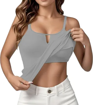 Elegant Going Out Sleeveless Shirt for Women Camis Quick-Dry Y2K Tank Top 2025 Lightweight Vacation Blouses