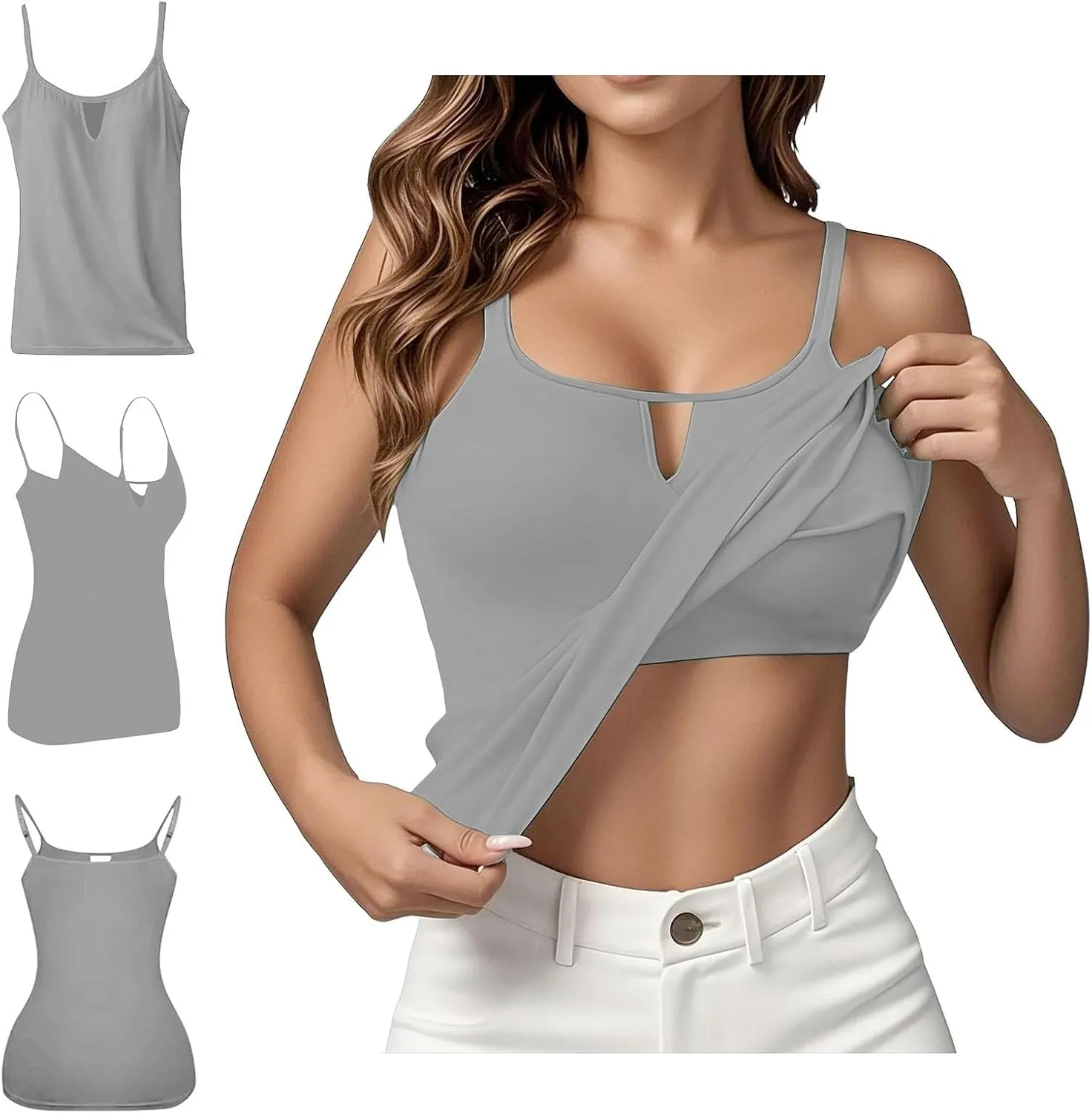 Elegant Going Out Sleeveless Shirt for Women Camis Quick-Dry Y2K Tank Top 2025 Lightweight Vacation Blouses