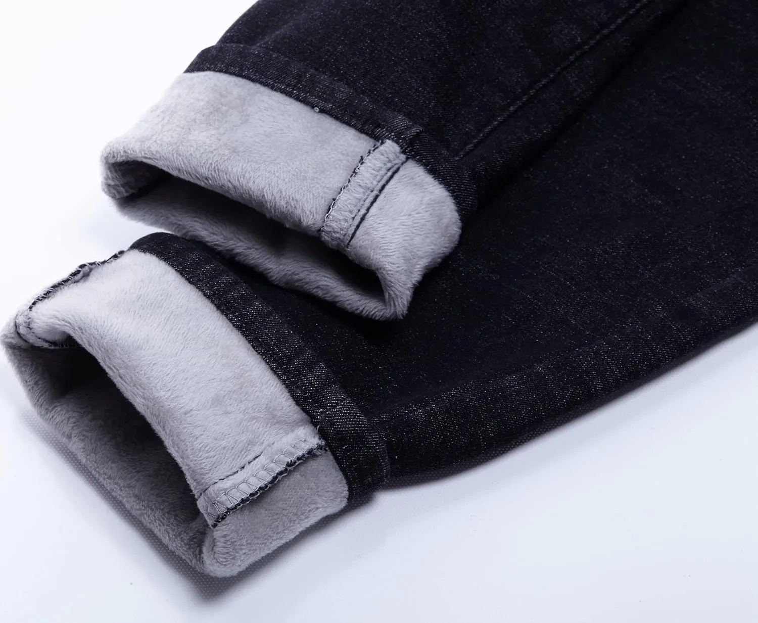 Fakanhui Women's Fleece Lined Jeans Winter Flannel Lined Jeans Thermal Denim Warm Jeans