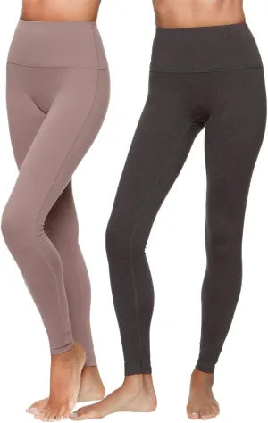 Felina | Velvety Super Soft High-Waisted Legging 2-Pack | Yoga Pants | Workout Clothes for Women