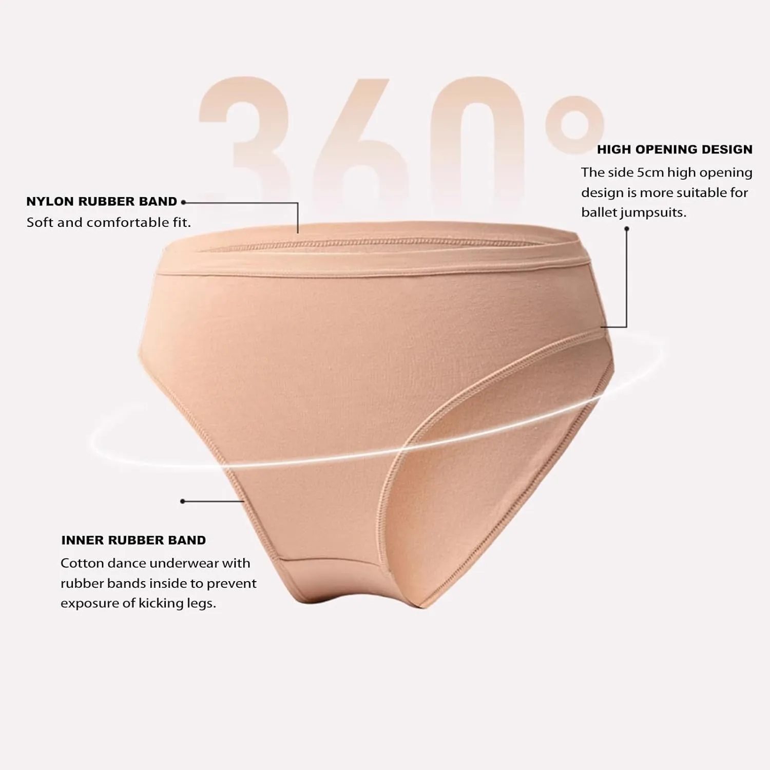 Girl Professional Cotton Ballet Nude Dance Briefs Gymnastics Shorts Underwear Under-Pants