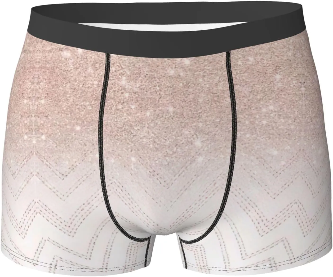 Glittery Pretty Pattern Print Men's Boxer Briefs Breathable Stretch Underwear for Everyday Active Wear Range