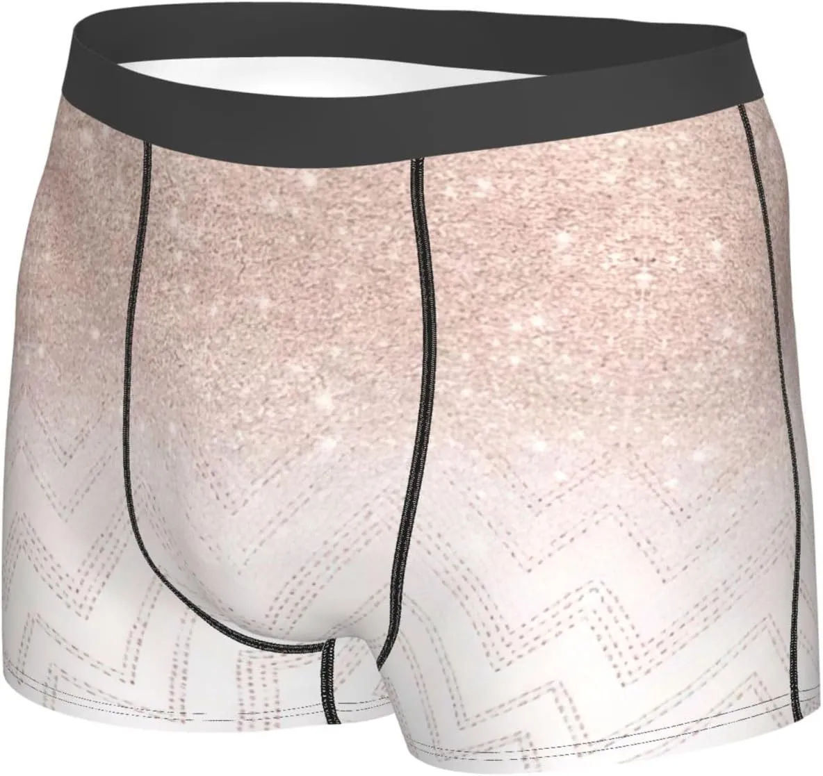 Glittery Pretty Pattern Print Men's Boxer Briefs Breathable Stretch Underwear for Everyday Active Wear Range
