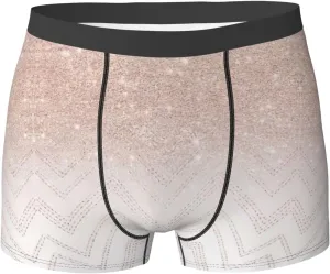 Glittery Pretty Pattern Print Men's Boxer Briefs Breathable Stretch Underwear for Everyday Active Wear Range