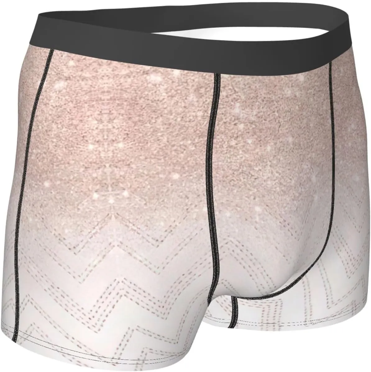 Glittery Pretty Pattern Print Men's Boxer Briefs Breathable Stretch Underwear for Everyday Active Wear Range