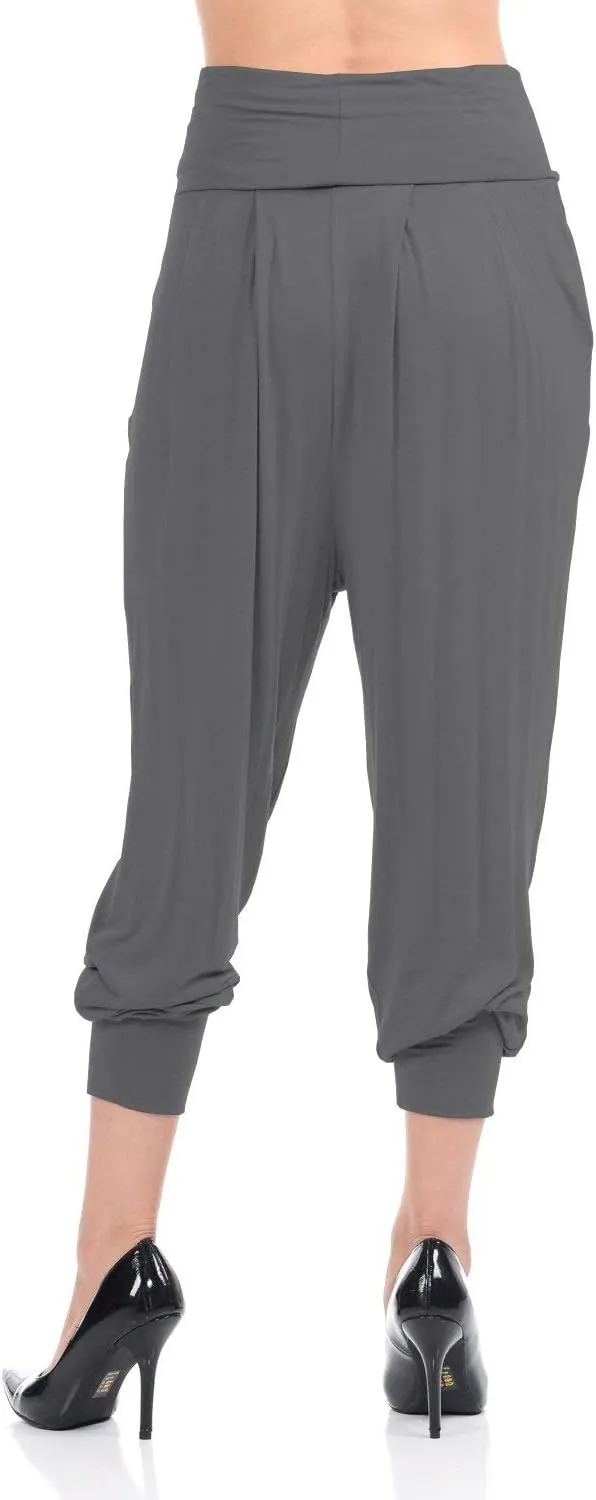 iconic luxe Women's Banded Waist Harem Yoga Lounge Casual Loose Jogger Pants with Pockets