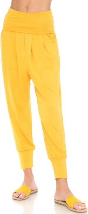 iconic luxe Women's Banded Waist Harem Yoga Lounge Casual Loose Jogger Pants with Pockets