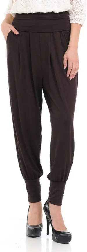 iconic luxe Women's Banded Waist Harem Yoga Lounge Casual Loose Jogger Pants with Pockets