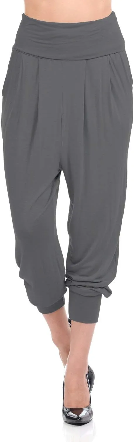 iconic luxe Women's Banded Waist Harem Yoga Lounge Casual Loose Jogger Pants with Pockets