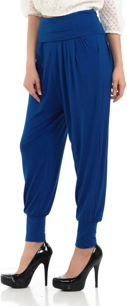 iconic luxe Women's Banded Waist Harem Yoga Lounge Casual Loose Jogger Pants with Pockets