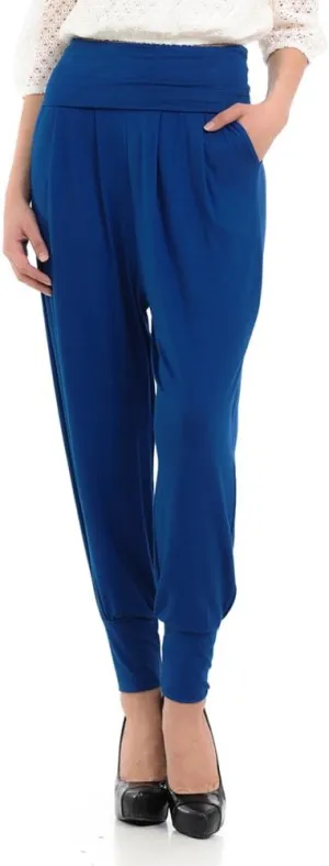 iconic luxe Women's Banded Waist Harem Yoga Lounge Casual Loose Jogger Pants with Pockets