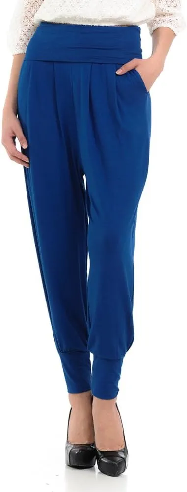 iconic luxe Women's Banded Waist Harem Yoga Lounge Casual Loose Jogger Pants with Pockets