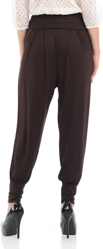 iconic luxe Women's Banded Waist Harem Yoga Lounge Casual Loose Jogger Pants with Pockets