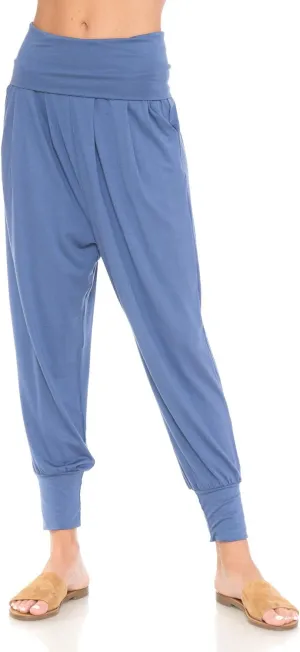 iconic luxe Women's Banded Waist Harem Yoga Lounge Casual Loose Jogger Pants with Pockets
