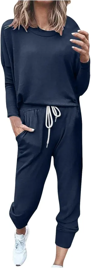 Jogger Sets for Women - 2 Piece Lounge Sets with Matching Sweatshirts
