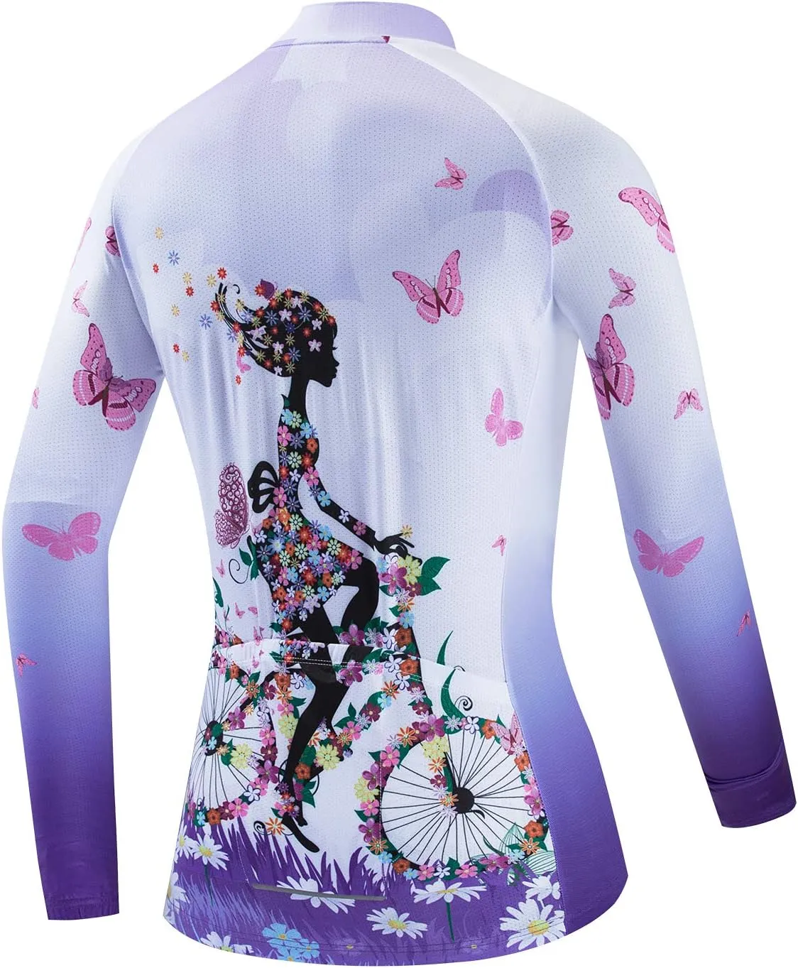 JPOJPO Womens Cycling Jersey,Bike Shirt Quick-Dry Breathable Reflective S-2XL Tops