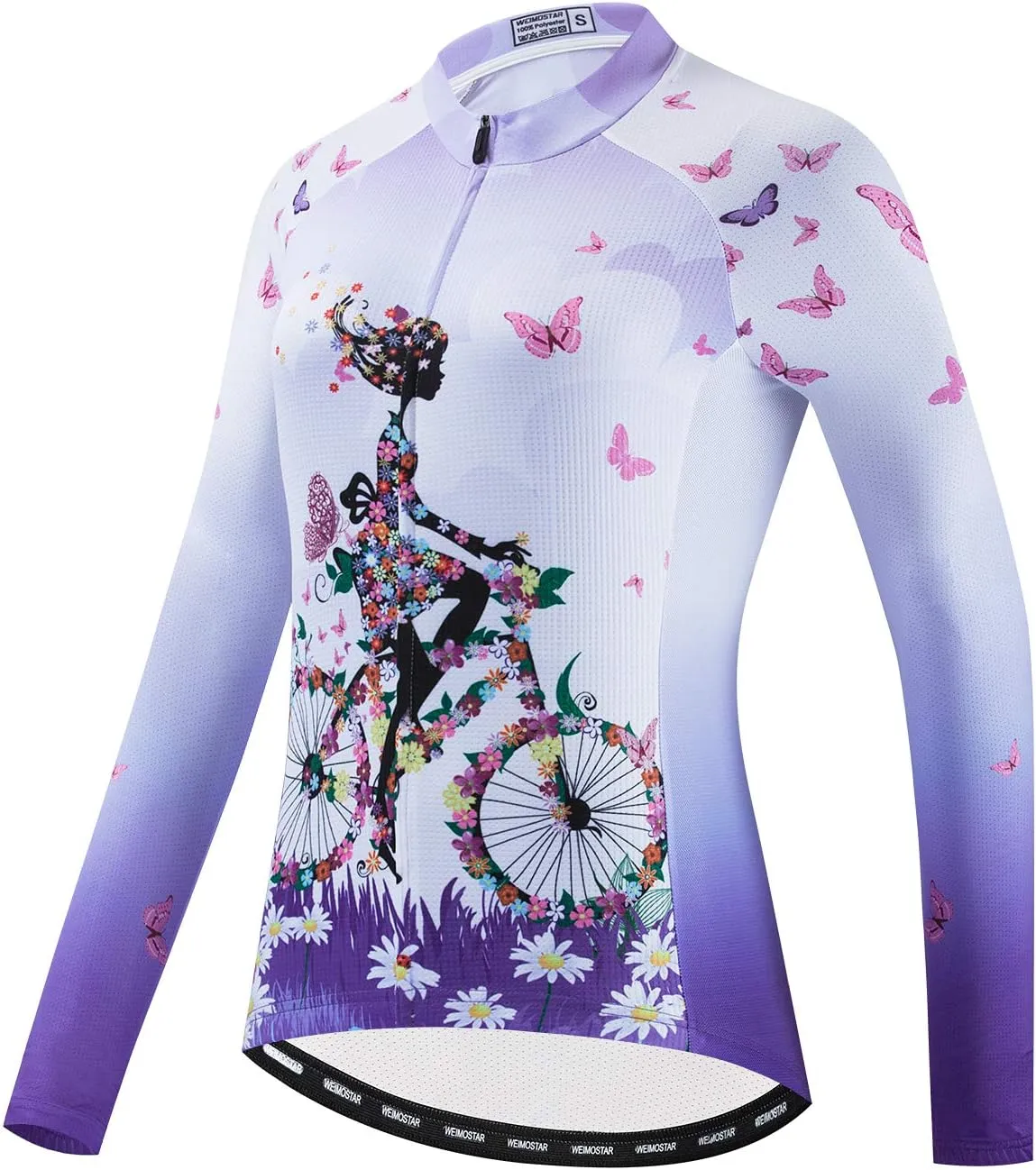 JPOJPO Womens Cycling Jersey,Bike Shirt Quick-Dry Breathable Reflective S-2XL Tops