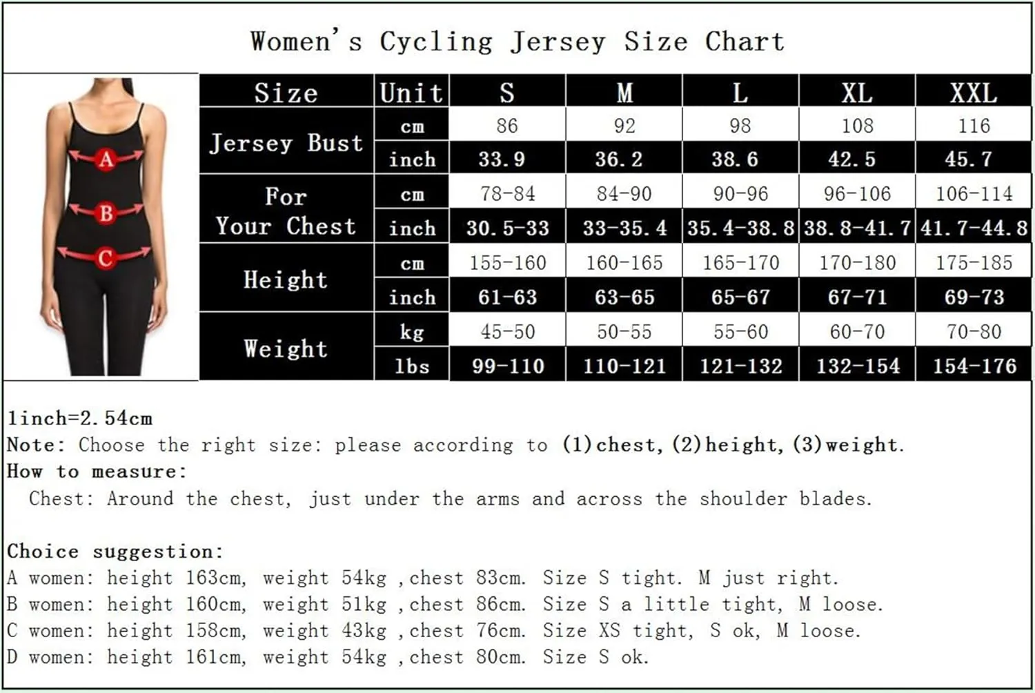 JPOJPO Womens Cycling Jersey,Bike Shirt Quick-Dry Breathable Reflective S-2XL Tops