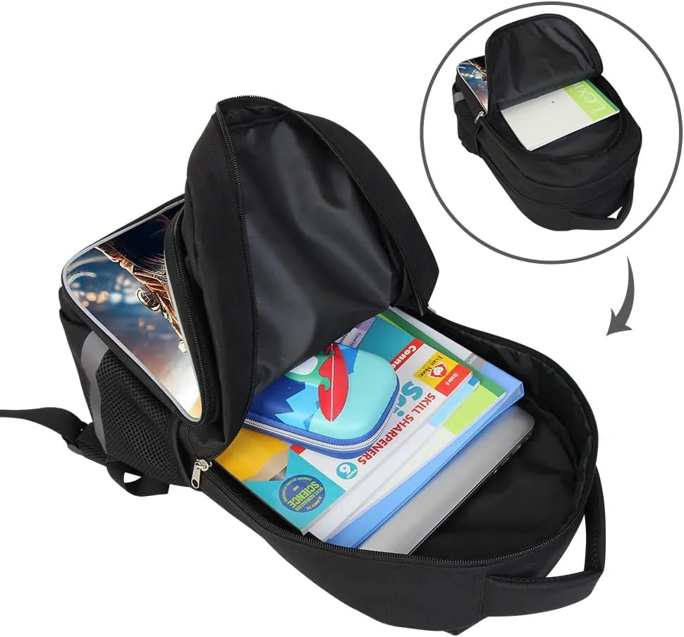 Kids Backpack, 3D Reflective Cartoon, 600D Polyester & Dual Zippers, 17" Bookbag with Ergonomic Design for boys & girls age 6-18, Astronaut Style for school Children Kids