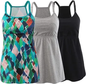 KUCI Maternity Nursing Tank Top, Women Maternity Cami Nursing Sleep Bra Breastfeeding Tops for Pregnancy