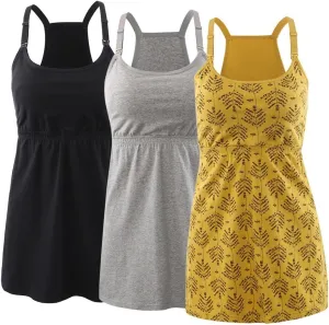 KUCI Maternity Nursing Tank Top, Women Maternity Cami Nursing Sleep Bra Breastfeeding Tops for Pregnancy