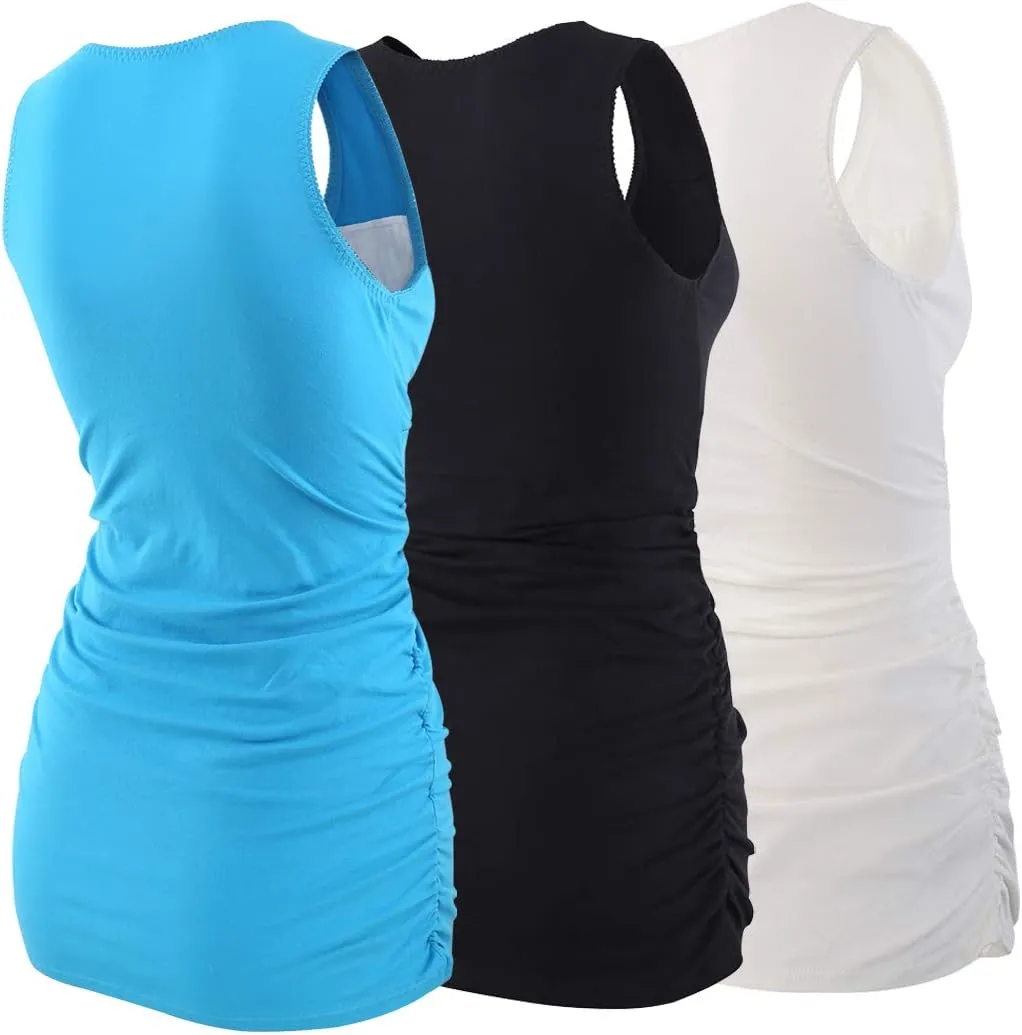 KUCI Maternity Nursing Tank Top, Women Maternity Pajama Tops Nursing Cami Sleep Bra for Breastfeeding