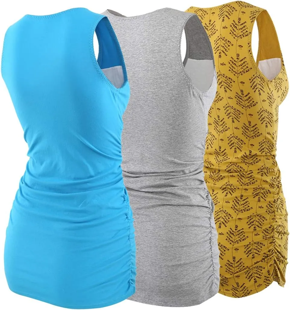 KUCI Maternity Nursing Tank Top, Women Maternity Pajama Tops Nursing Cami Sleep Bra for Breastfeeding