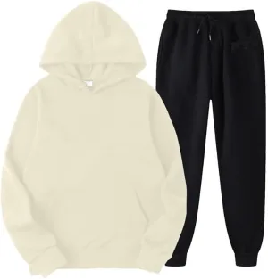Lounge Sets for Women 2025 Sleeve Pullover Hooded Crop Top Sets Long Sleeve Sweatshirt Jogger Pants Set 2 Piece