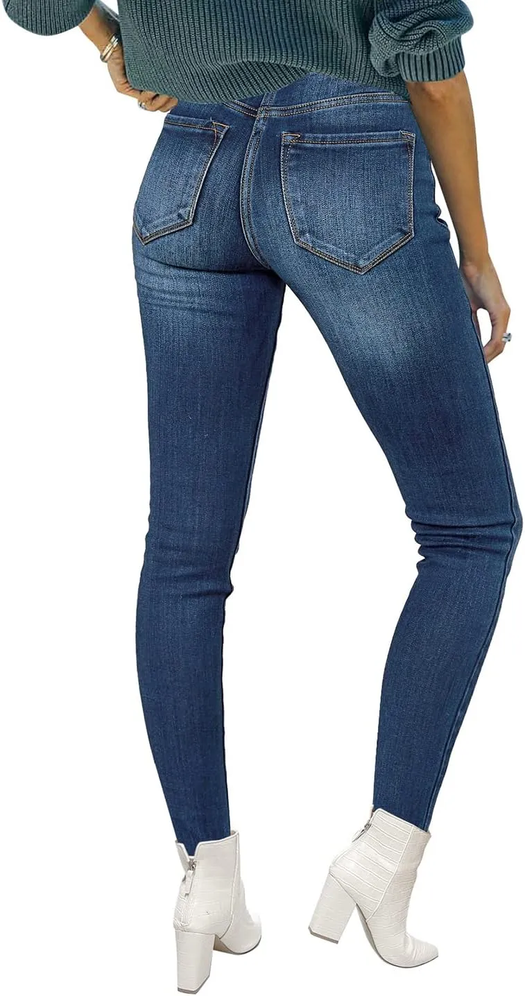 luvamia Women's Fleece Lined Jeans Winter Thermal Denim Jeggings Skinny High Waisted Stretch Warm Leggings