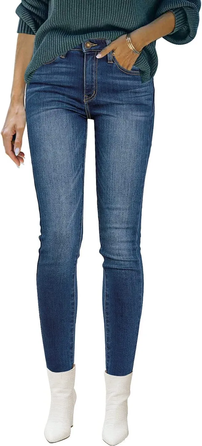 luvamia Women's Fleece Lined Jeans Winter Thermal Denim Jeggings Skinny High Waisted Stretch Warm Leggings