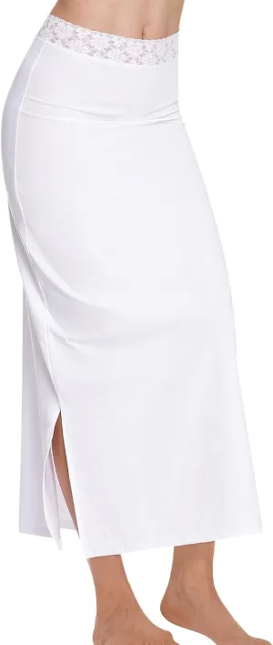 MANCYFIT Half Slip for Women Under Dresses Full Length Long Under Skirt with Lace 36"