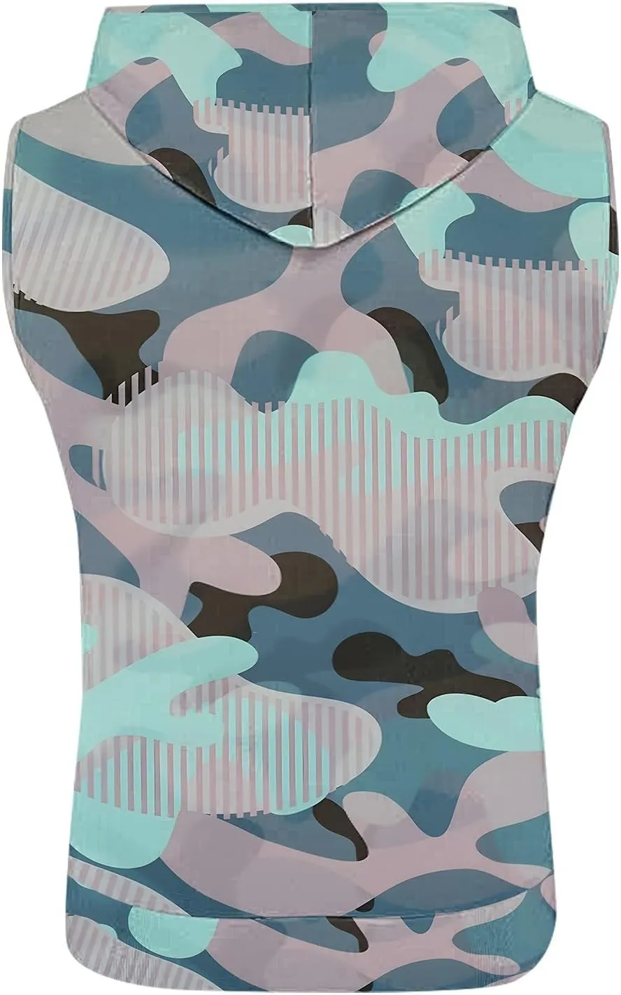 Mens Camouflage Hooded Tank Tops Quick Dry Workout Sleeveless Gym Athletic Hoodies Bodybuilding Muscle Cut Off T Shirt