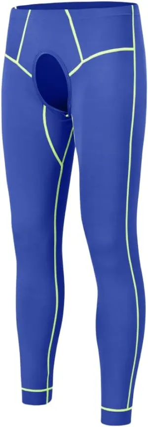 Mens Compression Pants Base Layer Athletic Leggings Tights Cool Dry Front Opening Workout Sports Gym Running Yoga Pant