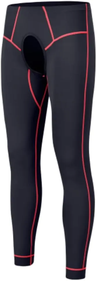 Mens Compression Pants Base Layer Athletic Leggings Tights Cool Dry Front Opening Workout Sports Gym Running Yoga Pant
