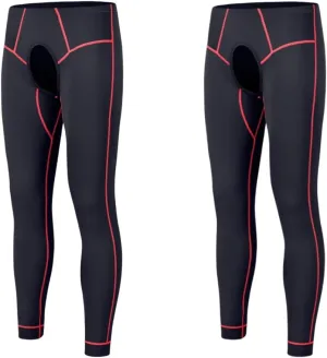 Mens Compression Pants Base Layer Athletic Leggings Tights Cool Dry Front Opening Workout Sports Gym Running Yoga Pant