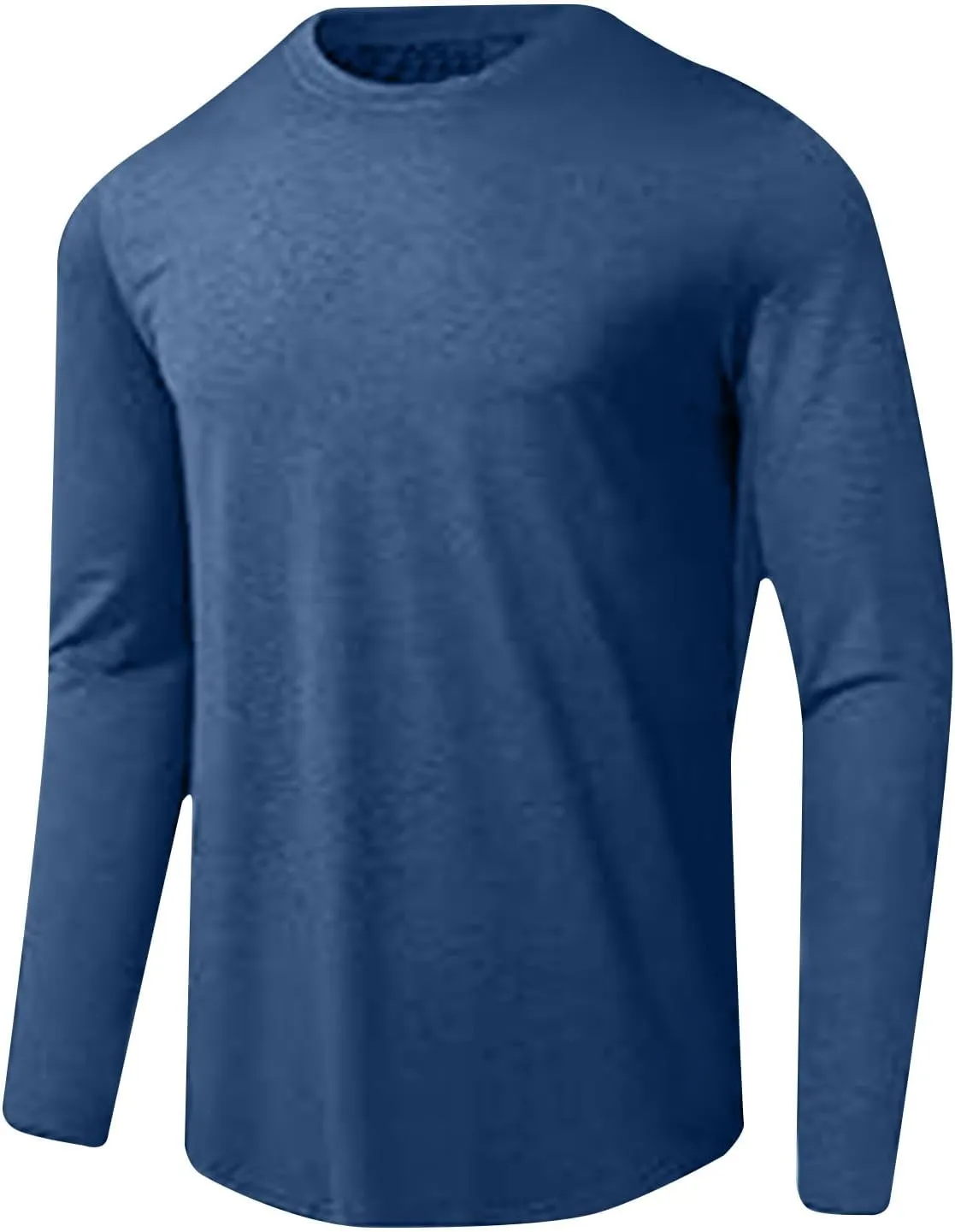 Men's Long Sleeve Shirt UPF 50  Sun Shirts Crew Neck UV Protection Quick Dry Lightweight Shirt Hiking Fishing Swim Tee Shirts