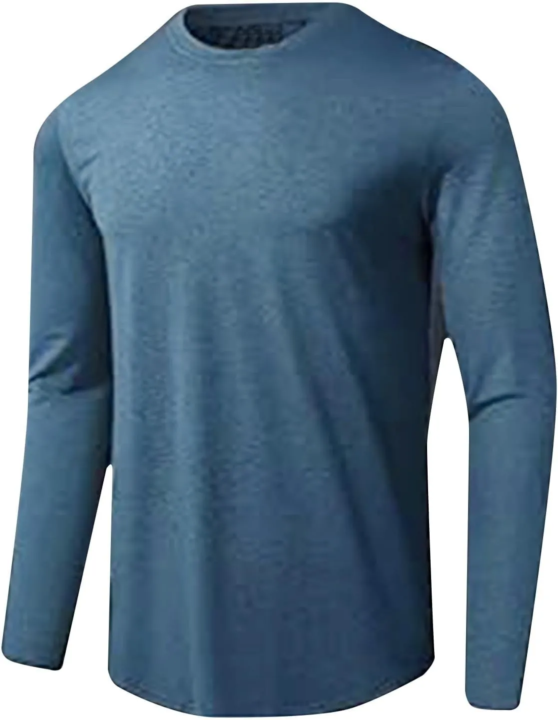 Men's Long Sleeve Shirt UPF 50  Sun Shirts Crew Neck UV Protection Quick Dry Lightweight Shirt Hiking Fishing Swim Tee Shirts