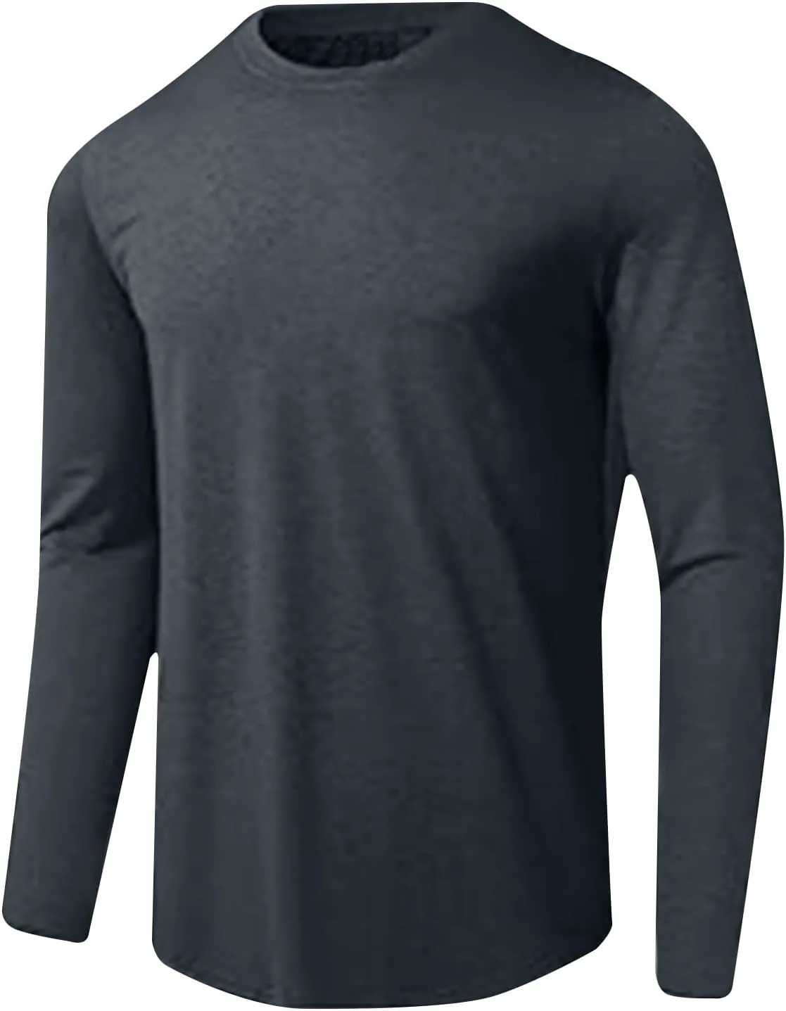 Men's Long Sleeve Shirt UPF 50  Sun Shirts Crew Neck UV Protection Quick Dry Lightweight Shirt Hiking Fishing Swim Tee Shirts