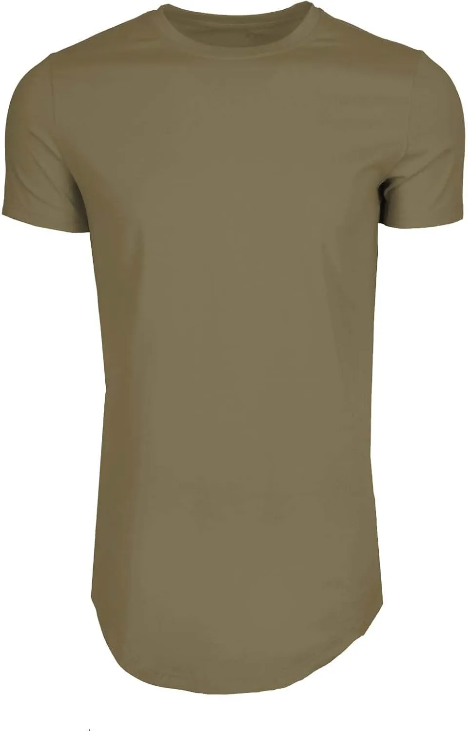 Mens Longline T Shirt Slim Fit Short Sleeve Cotton Crewneck Gym Bodybuilding Workout Muscle Shirts Hipster Hip Hop Top