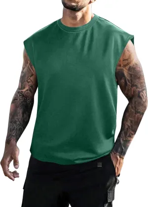 Mens Mesh Tops Lightweight Breathable Summer Workout Tank Tops Quick Dry Active Gym Shirts