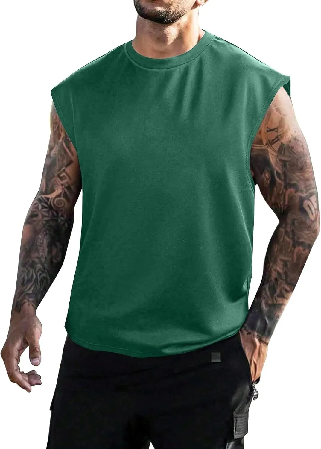 Mens Mesh Tops Lightweight Breathable Summer Workout Tank Tops Quick Dry Active Gym Shirts