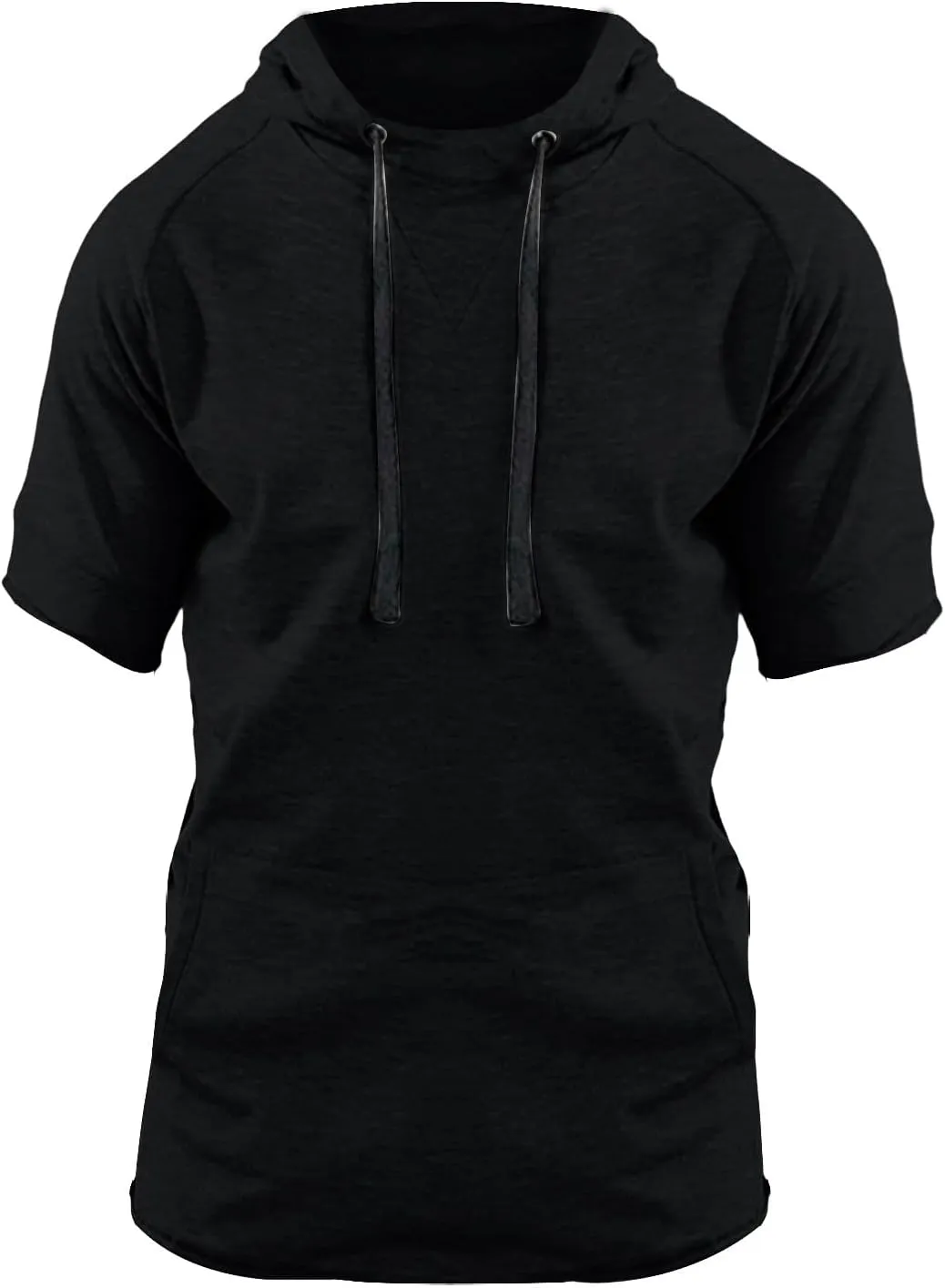 Mens Short Sleeve Hoodies Slim Muscle Fit Lightweight Gym Workout Hooded T Shirts Performance Athletic Sweatshirts